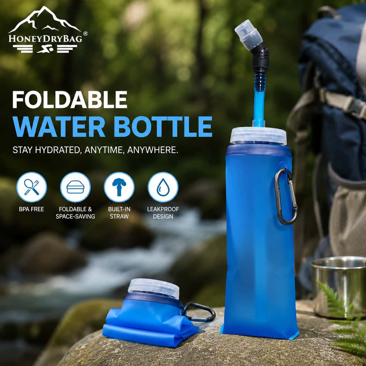 350ml TPU soft flask with straw R50021