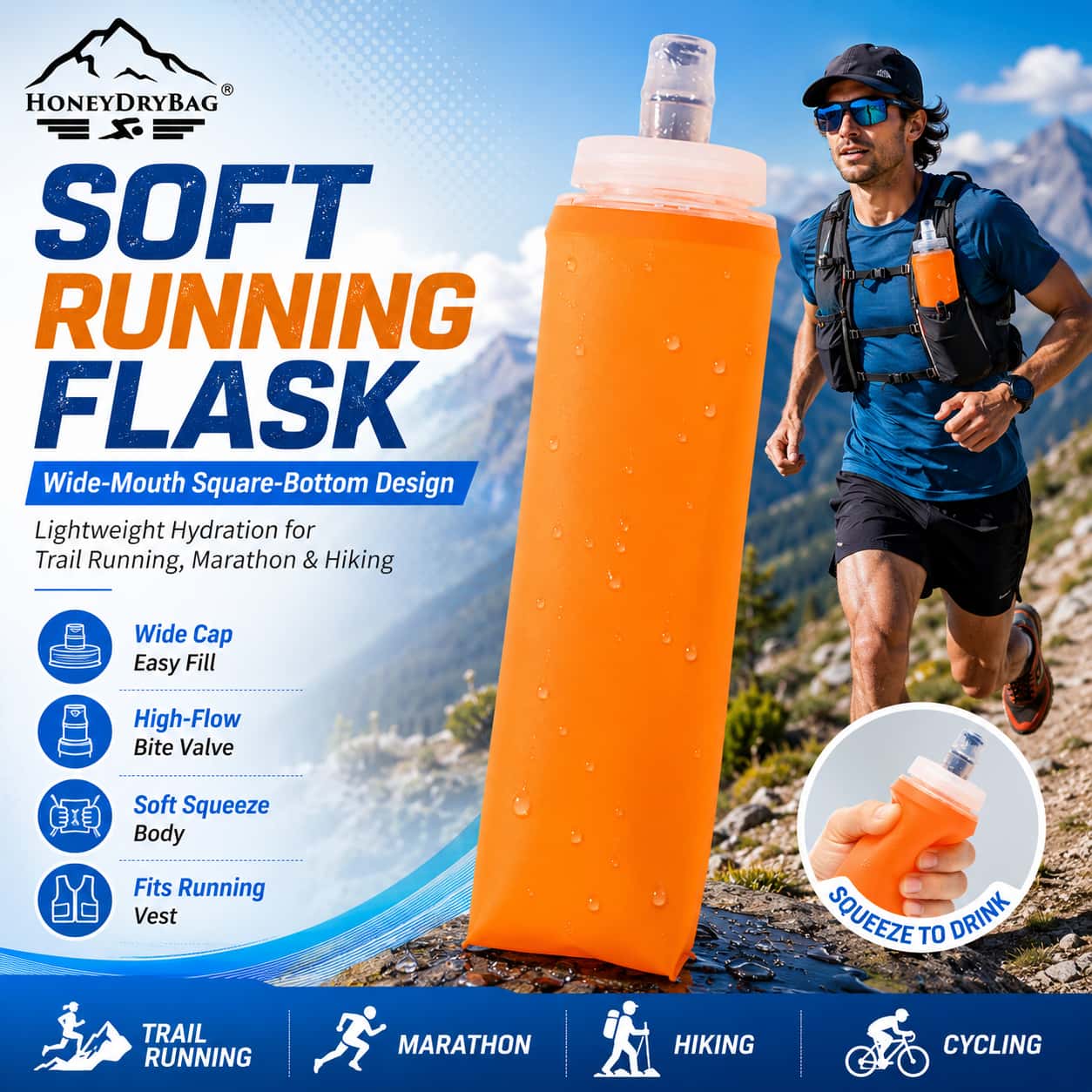 300ml and 500ml TPU running soft flask R50026