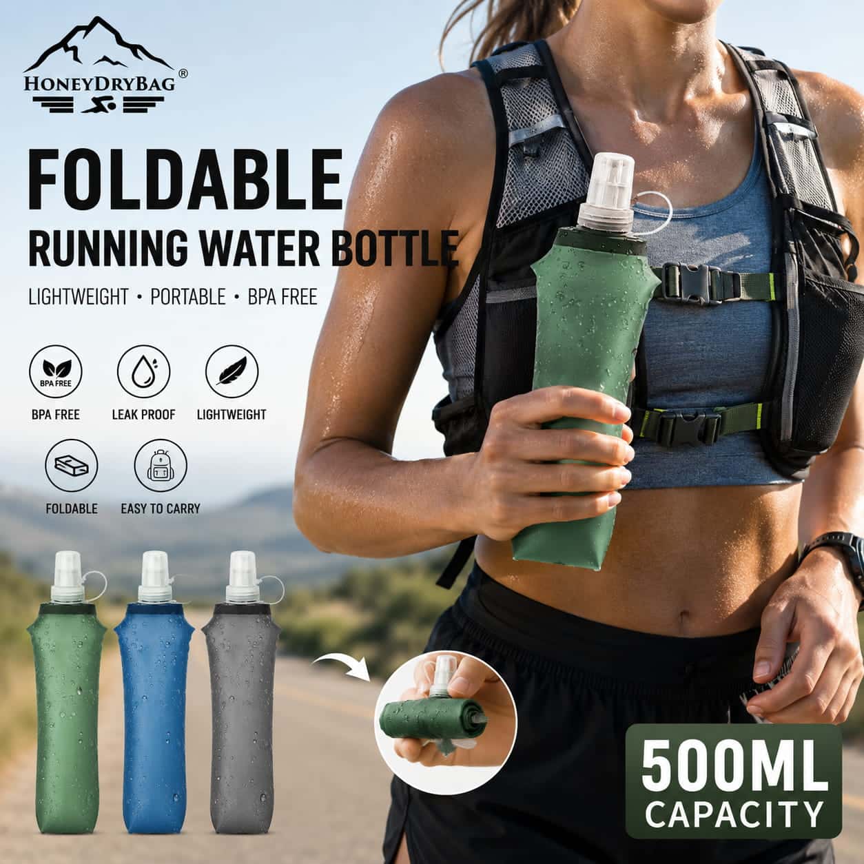250ml and 500ml TPU running soft flask R50027